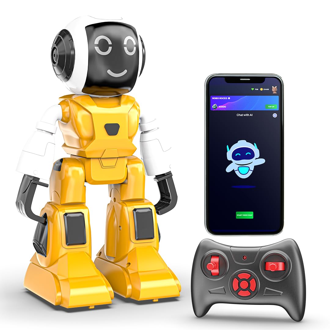 Smart Interactive Chat-GPT AI Robot Toy for Kids | AR Games & in-Built Bluetooth Speaker | Remote & App Controlled