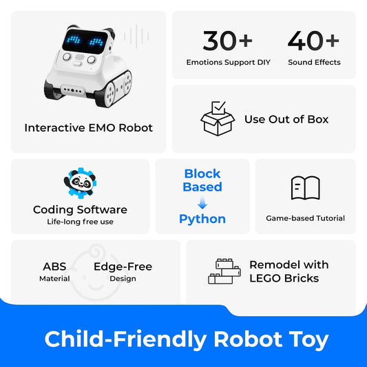 Makeblock Codey Rocky Smart Robot, Stem Educational, Entry-Level Programming Toys for 6Yrs+ Kids to Know Ai & Iot, Available On MacBook, Chromebook, Windows and Compatible with Lego