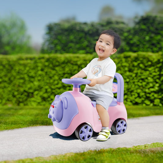 Kids Baby Bunny Swing Car for Kids Ride-On Magic Car with LED Lights & Music Push & Glide Toy for Toddlers with Backrest Seat & Big Wheel Push Car for Ages 1-3 Pink & Purple Up to 25 Kg Brand: Cockatoo