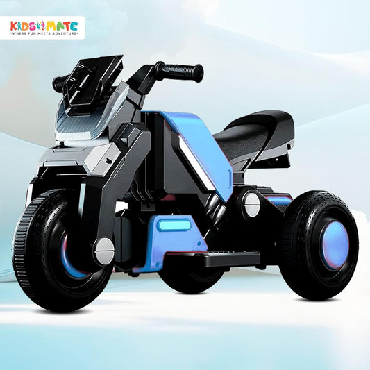 yrider 6V Electric Kids Bike with Rechargeable 6.5 Ah Battery Inbuilt Imported Motor Drive | Music Player, Front LED Light & Foot Accelerator Pedal Bike for Ages 1-4 Years