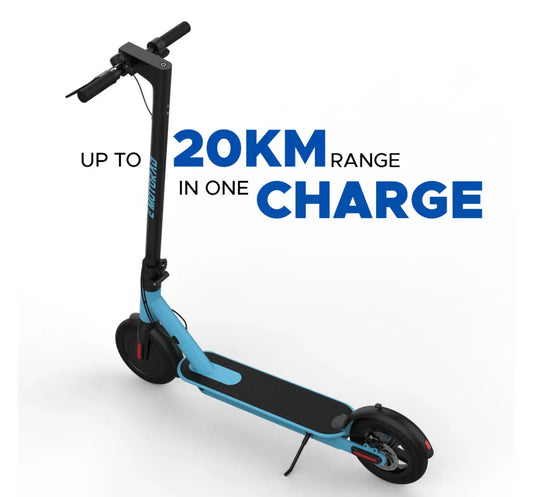 Electric Kick Scooter Foldable Aluminium Alloy Frame, 7.8Ah Battery, 250W Front Hub Motor, Easy Acceleration With Upto 25 Km Range, Blue, 12Y+