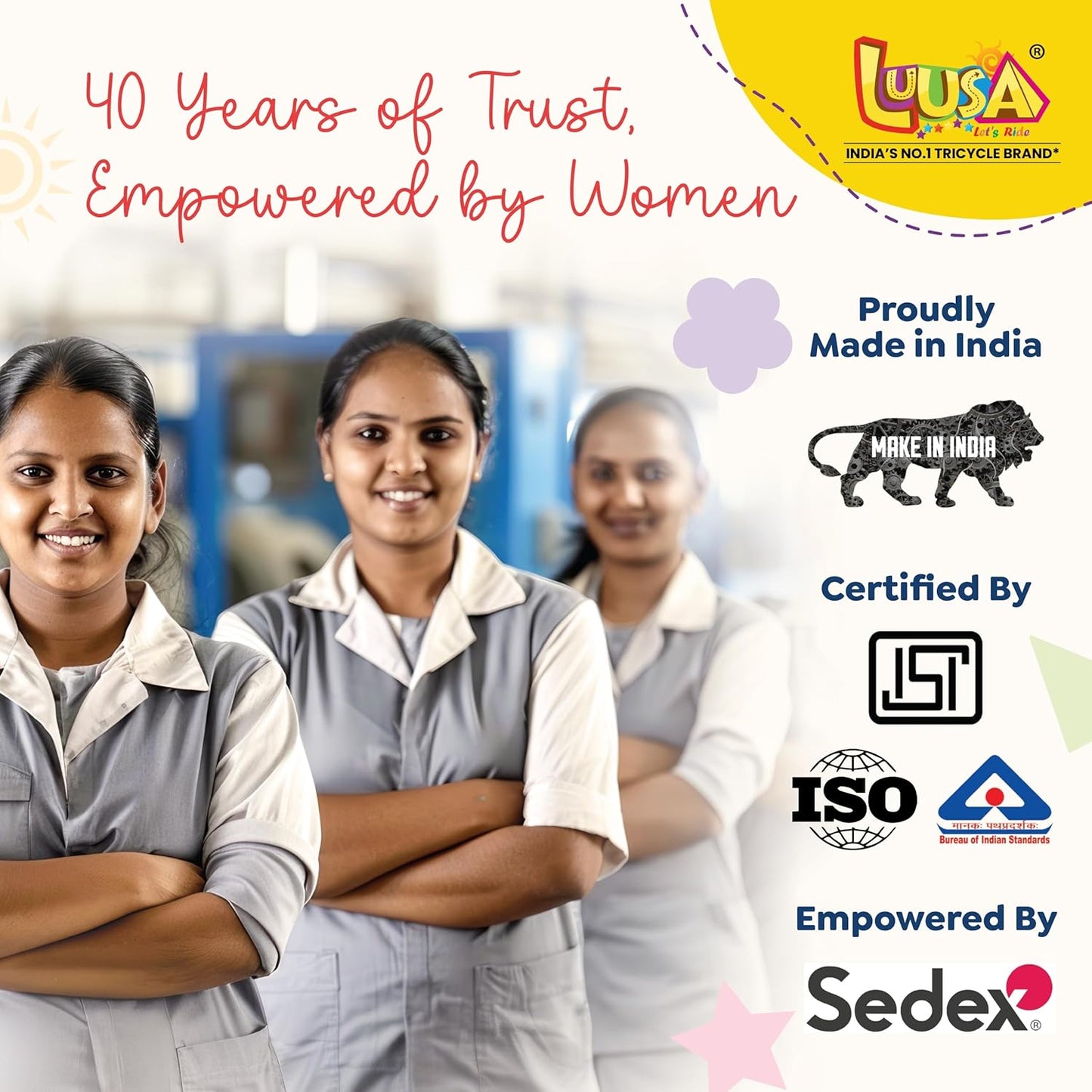 Plug N Play Kids / Baby Tricycle with Parental Control , Cushion seat and seat Belt for 12 Months to 48 Months Boys / Girls / . Carrying Capacity Upto 30kgs ( Orange )