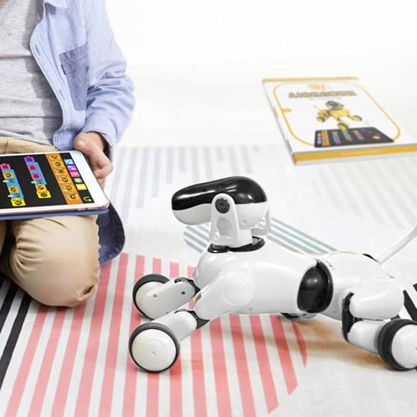 Electric Robot Toy,Durable Plastic Dog Robot Toy With Touch Voice Function Gifts For Children Early Education Toy - White