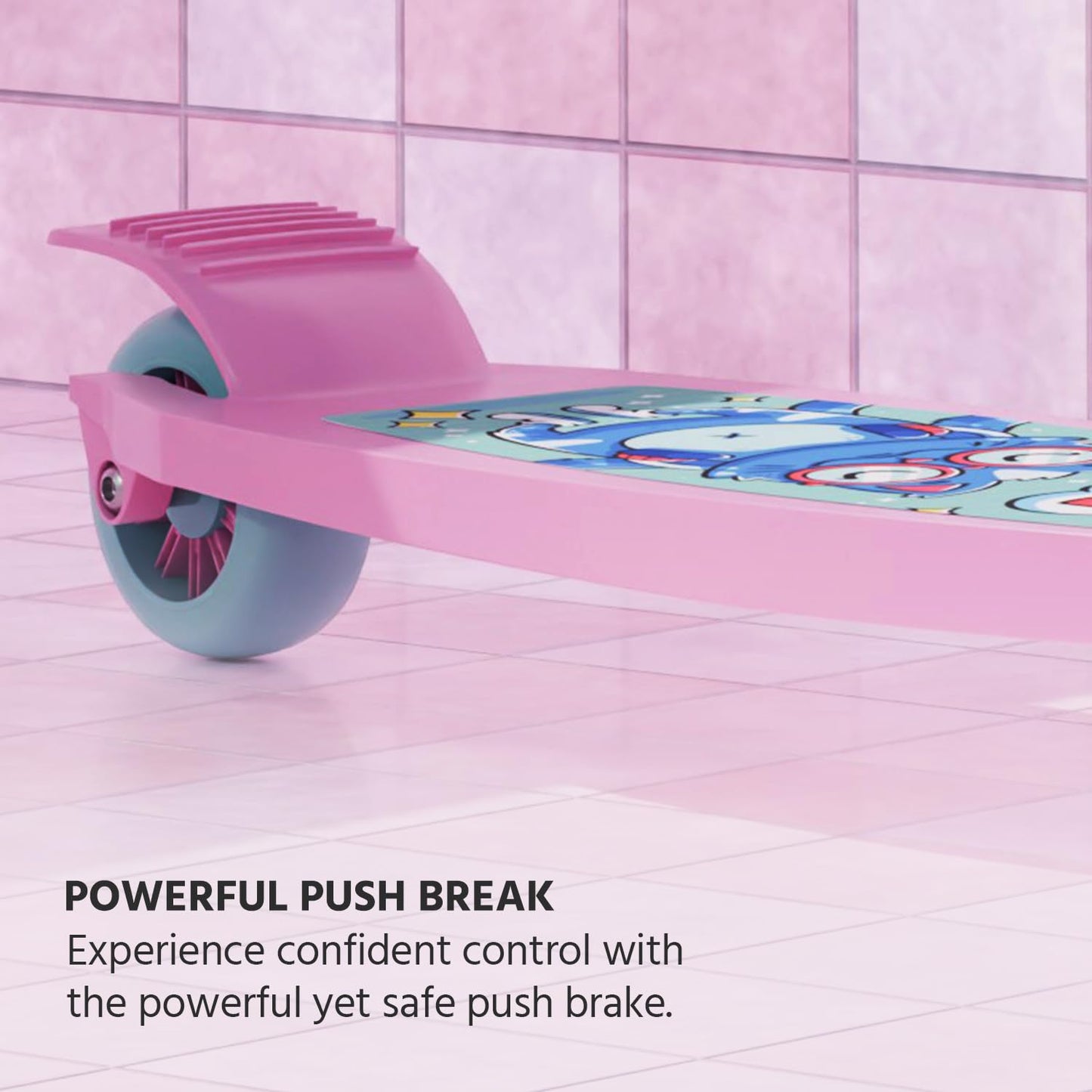 Scooter for Kids 3+ Years - Foldable Kids Scooter with PVC Wheels & Adjustable Height - Kick Scooter Capacity 50Kg- Baby Scooter Toys for 3+ Year Old Boy & Girl - Skate Scooter (Llks18) Pink