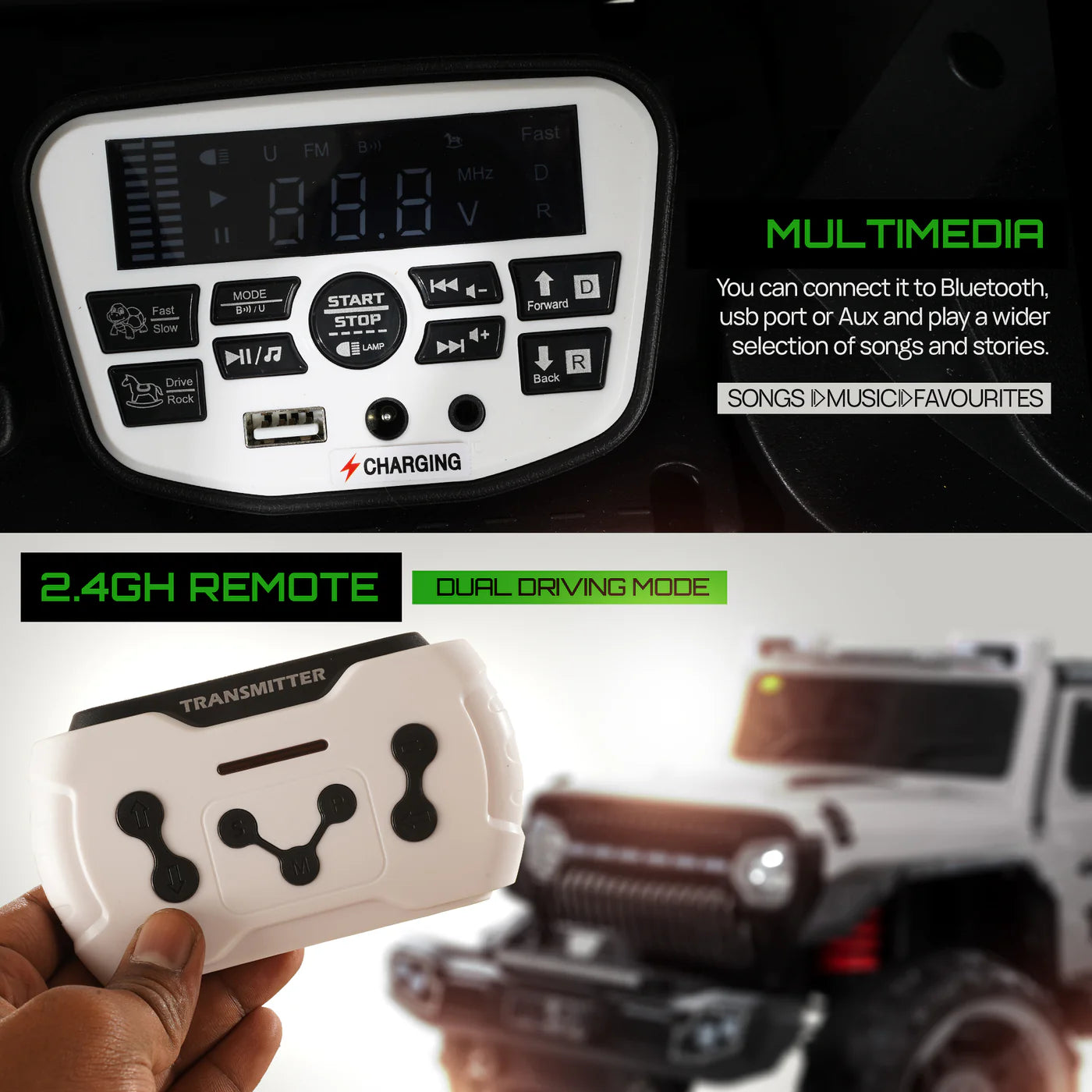 Hurricane Rechargeable Battery Operated Jeep for Kids