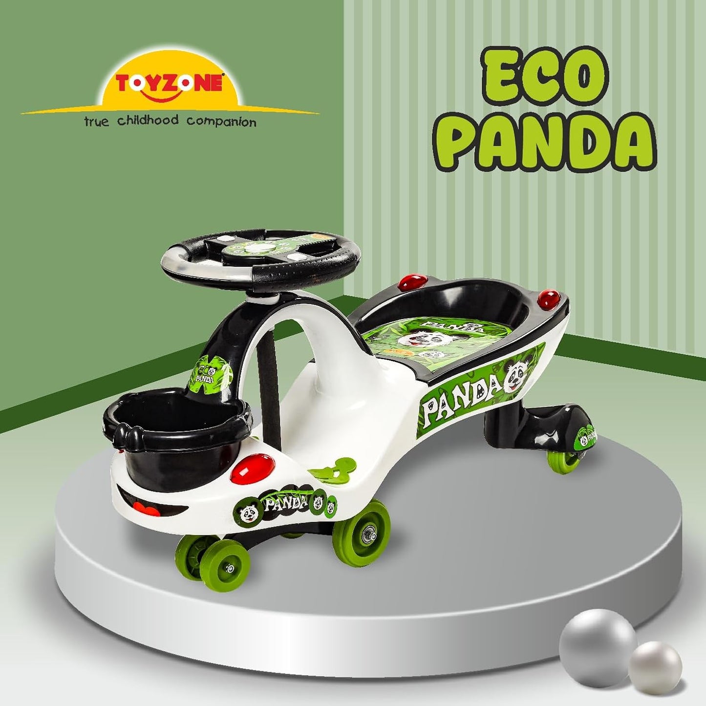 Plastic Eco Panda Magic Car, Pack Of 1, White