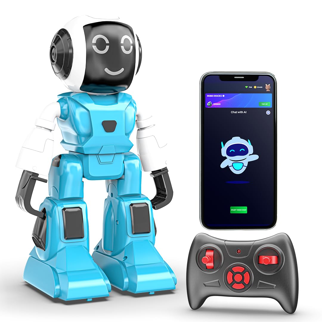 Smart Interactive Chat-GPT AI Robot Toy for Kids | AR Games & in-Built Bluetooth Speaker | Remote & App Controlled