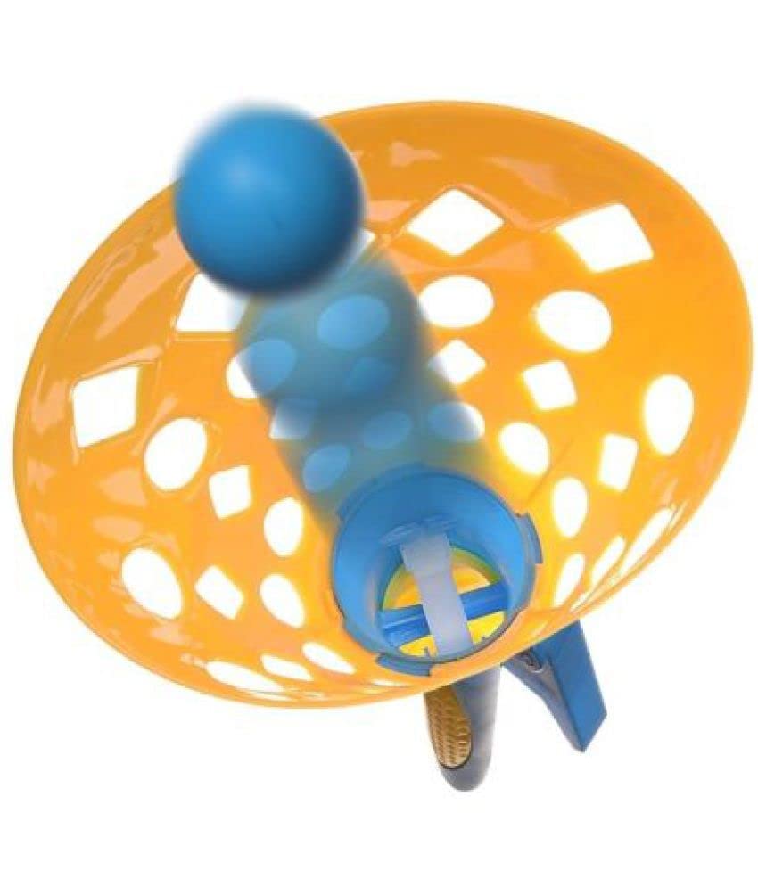 Click and Catch Twin Ball Launcher Game with 3 Balls Indoor Outdoor Toy Set, Pop & Catch Ball Play Fun Boys & Girls - Multicolor
