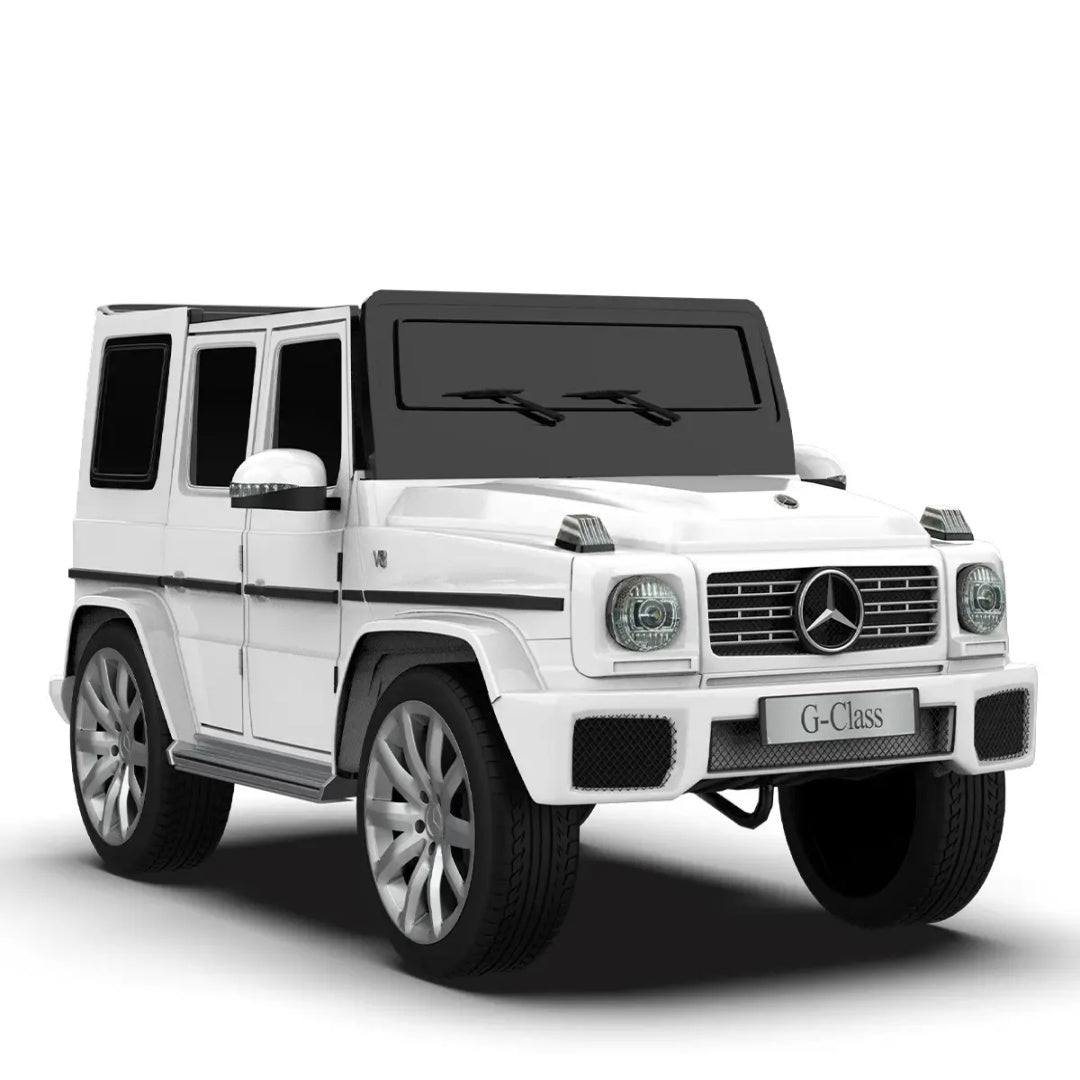 Formula Fun Mercedes Benz G-Wagon Ride-On Car, White, 3Y+