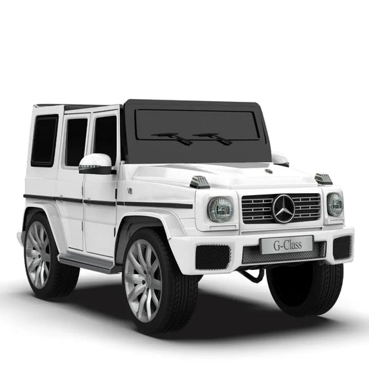 Formula Fun Mercedes Benz G-Wagon Ride-On Car, White, 3Y+
