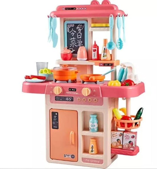 Kitchen Playset for Kids, Kitchen Set for Toddler with Gas Sound & Light, Cooking Stove with Steam,Toy Kitchen Accessories with Running Water,Kitchen Toys for Kids Girls Boys (42 Pcs)