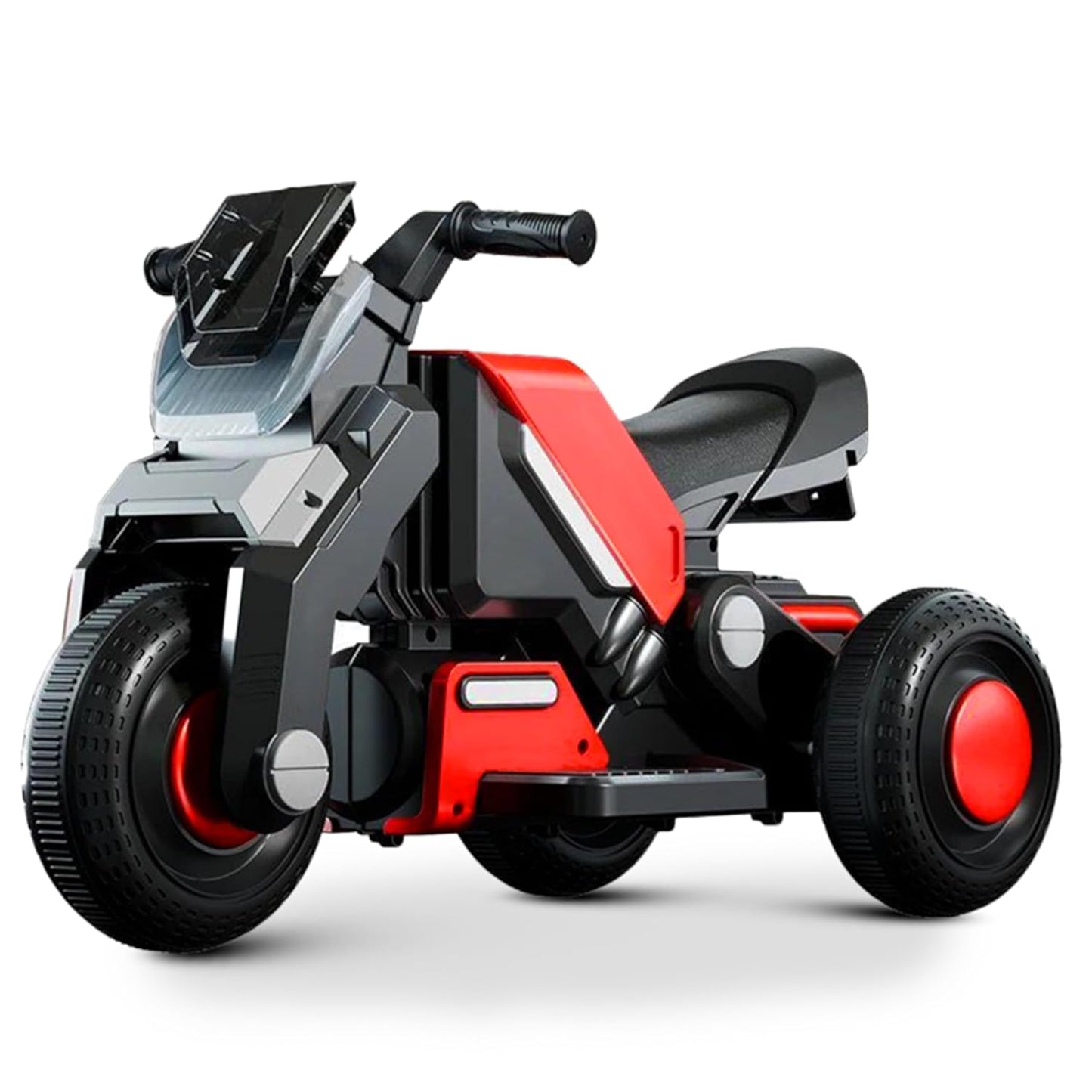 Hyrider 6V Electric Kids Bike with Rechargeable 6.5 Ah Battery Inbuilt Imported Motor Drive | Music Player, Front LED Light & Foot Accelerator Pedal Bike for Ages 1-4 Years