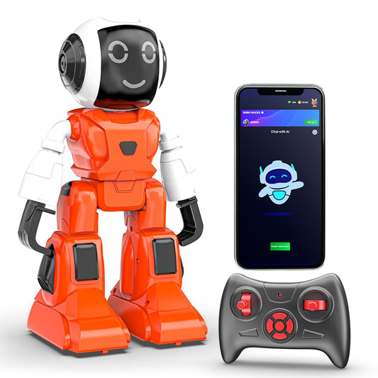 Smart Interactive Chat-GPT AI Robot Toy for Kids | AR Games & in-Built Bluetooth Speaker | Remote & App Controlled