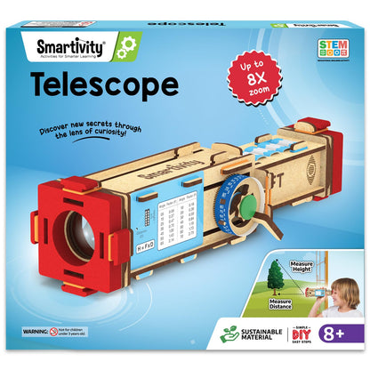Telescope Toy for Kids Age 8-9-10-11-12-13-14 Years Old | Measure Height & Distance | Birthday Gift for Boys & Girls | DIY Science Toys for Kids 8-14 Year| STEM Kit