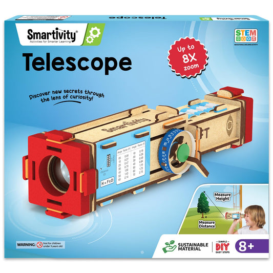 Telescope Toy for Kids Age 8-9-10-11-12-13-14 Years Old | Measure Height & Distance | Birthday Gift for Boys & Girls | DIY Science Toys for Kids 8-14 Year| STEM Kit