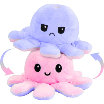 Octopus Plushie Reversible Soft Toys for Kids | Plush Soft Toys for Baby Boys and Girls| Best Gift | Octopus Soft Toy for Kids -PurplePink