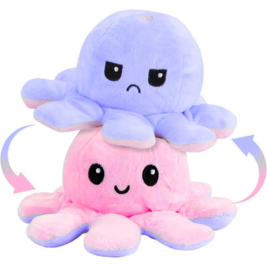 Octopus Plushie Reversible Soft Toys for Kids | Plush Soft Toys for Baby Boys and Girls| Best Gift | Octopus Soft Toy for Kids -PurplePink