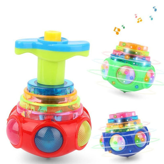 Gyro Magic Lattoo Toy for Kids – Musical Light-Up Spinning Top Toy with Sound – Colourful Fidget Spinner Lattu for Boys & Girls Age 3+ – Fun Rotating Toy, Birthday Gift for Kids
