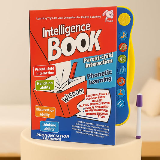 Intelligence Book Sound Book Learning Cards for Children,English Letters & Words Language_Skills Learning Book,Fun Educational Toys. Activities with Numbers, Shapes Learning Book for Toddlers