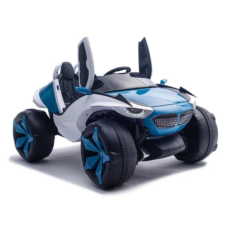 4x4 Big Wheels Electric Jeep In Blue And Red | Ride On Jeep