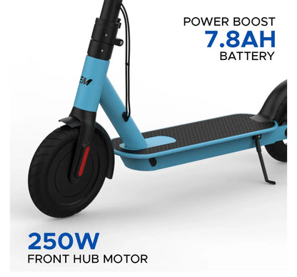 Electric Kick Scooter Foldable Aluminium Alloy Frame, 7.8Ah Battery, 250W Front Hub Motor, Easy Acceleration With Upto 25 Km Range, Blue, 12Y+