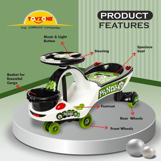 Plastic Eco Panda Magic Car, Pack Of 1, White