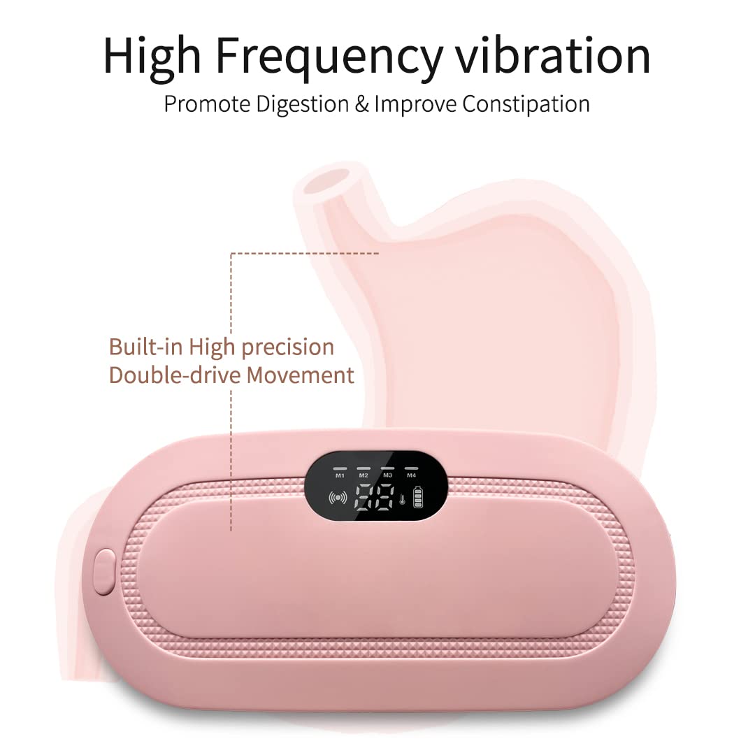 Combo of 2 | Period Cramp Relief Device for Women – Rechargeable Heating Pad with Vibration | Period Pain Relief Massager | Menstrual Cramp Comfort & Cramps Relief Machine | Pink