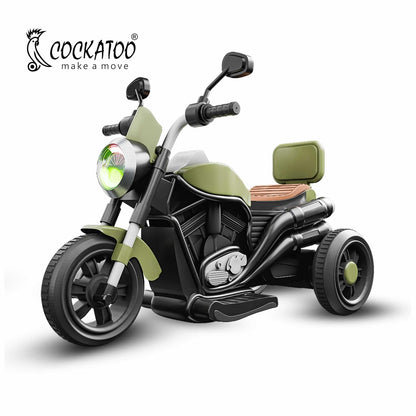 5ECruise Rechargable Electric Kids Bike with Music&LED, Kids Scooter Bike for 1-5 Years Boys&Girls Powered by 6V Battery & Motor for 4.5-6Hr Ride with Foot Accelerator(Harrlay,Green)