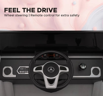 Formula Fun Mercedes Benz G-Wagon Ride-On Car, White, 3Y+