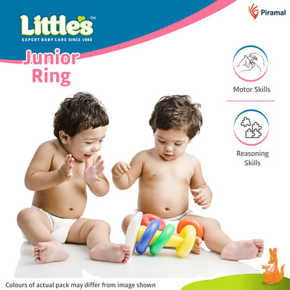 Little's Junior Ring Educational Blocks | Stacking Toys For Kids | 6 Rings Multi-Colour Kids Toys | Colorful Toddler Activity Toys | Baby Toys | Motor And Reasoning Skills, Set Of 1