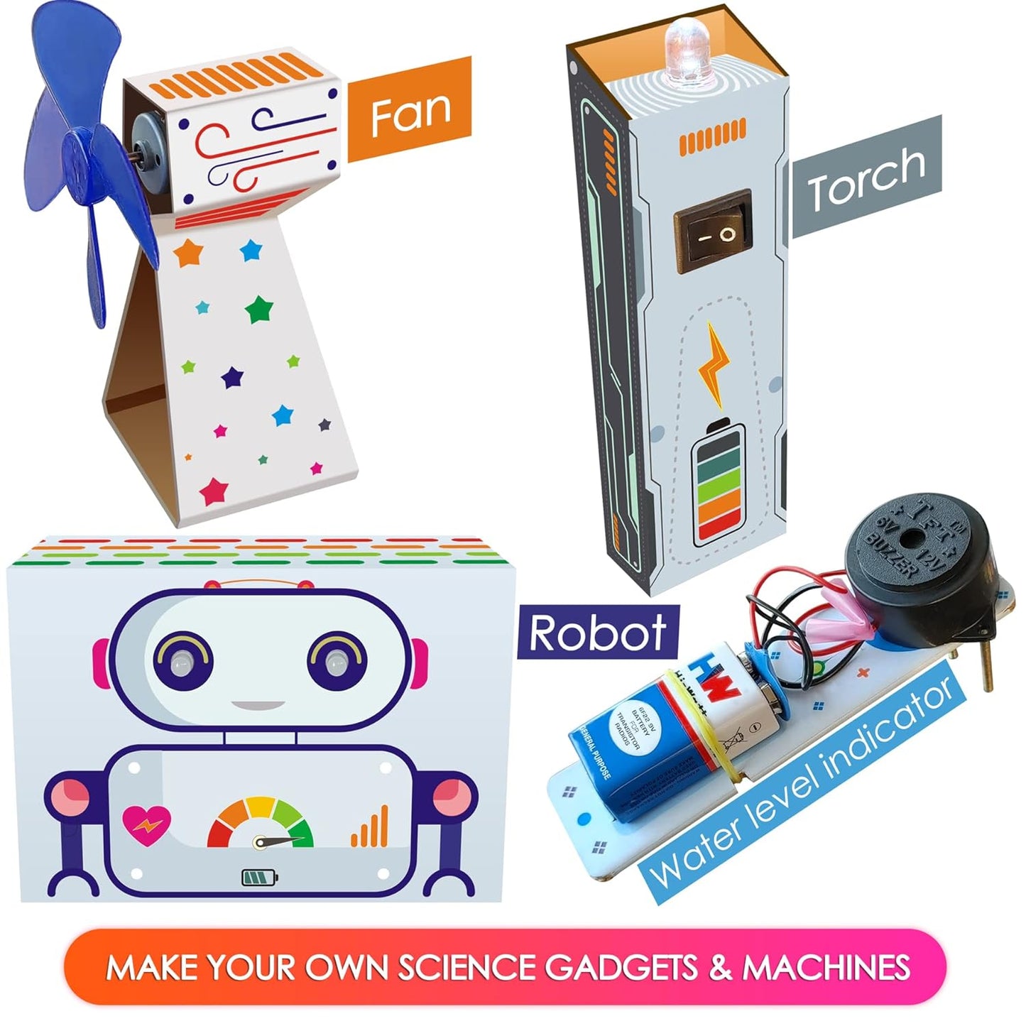 140 Experiments Science Projects DIY Gadgets Toy Educational Learning Kit - 140 Items in 1 Kit - Solar Energy, Steam Activities, Smart Gift for Boys & Girls