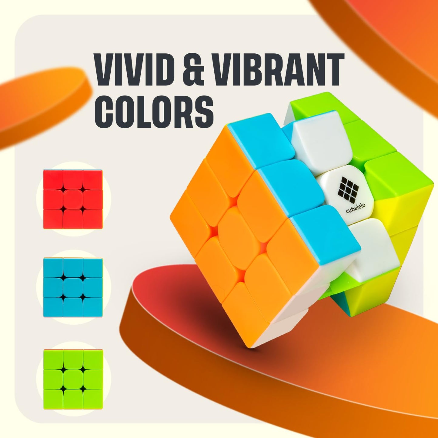 Drift Warrior 3x3 Stickerless Cube | Beginner Speedcube for Kids Boys Girls Above 3 4 5 6 Years Old & Above | Magic Puzzle Toy | Durable & Smooth Cube with Anti-Pop Design 3