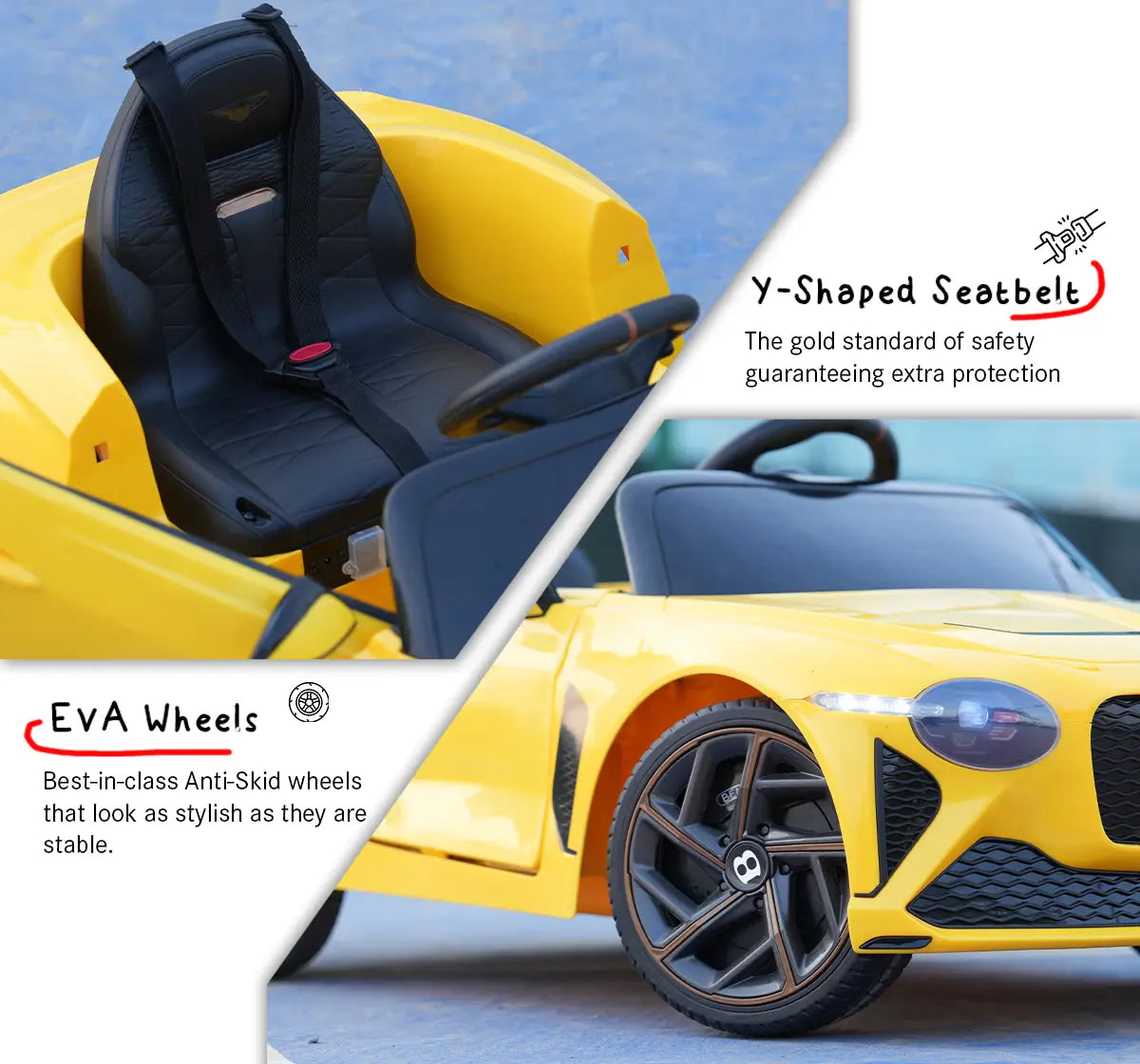 Formula Fun BENTLEY BACALAR TOY CAR (Yellow), 3Y+