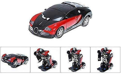 Plastic Battery Operated Converting Car to Robot, Robot to Car Automatically,Robot Toy, with Light and Sound for Kids Indoor and Outdoor 3 Year, Pack of 1