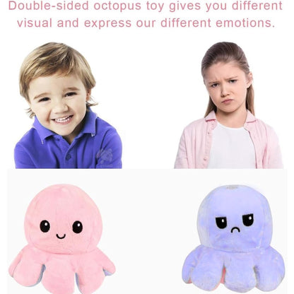 Octopus Plushie Reversible Soft Toys for Kids | Plush Soft Toys for Baby Boys and Girls| Best Gift | Octopus Soft Toy for Kids -PurplePink