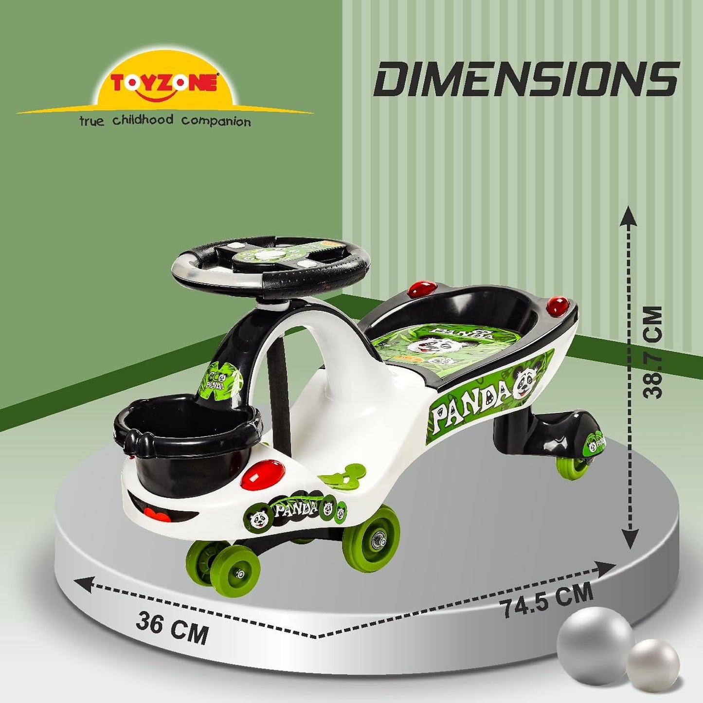 Plastic Eco Panda Magic Car, Pack Of 1, White
