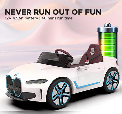 Formula Fun BMW i4 Ride-On Car, White, 3Y+