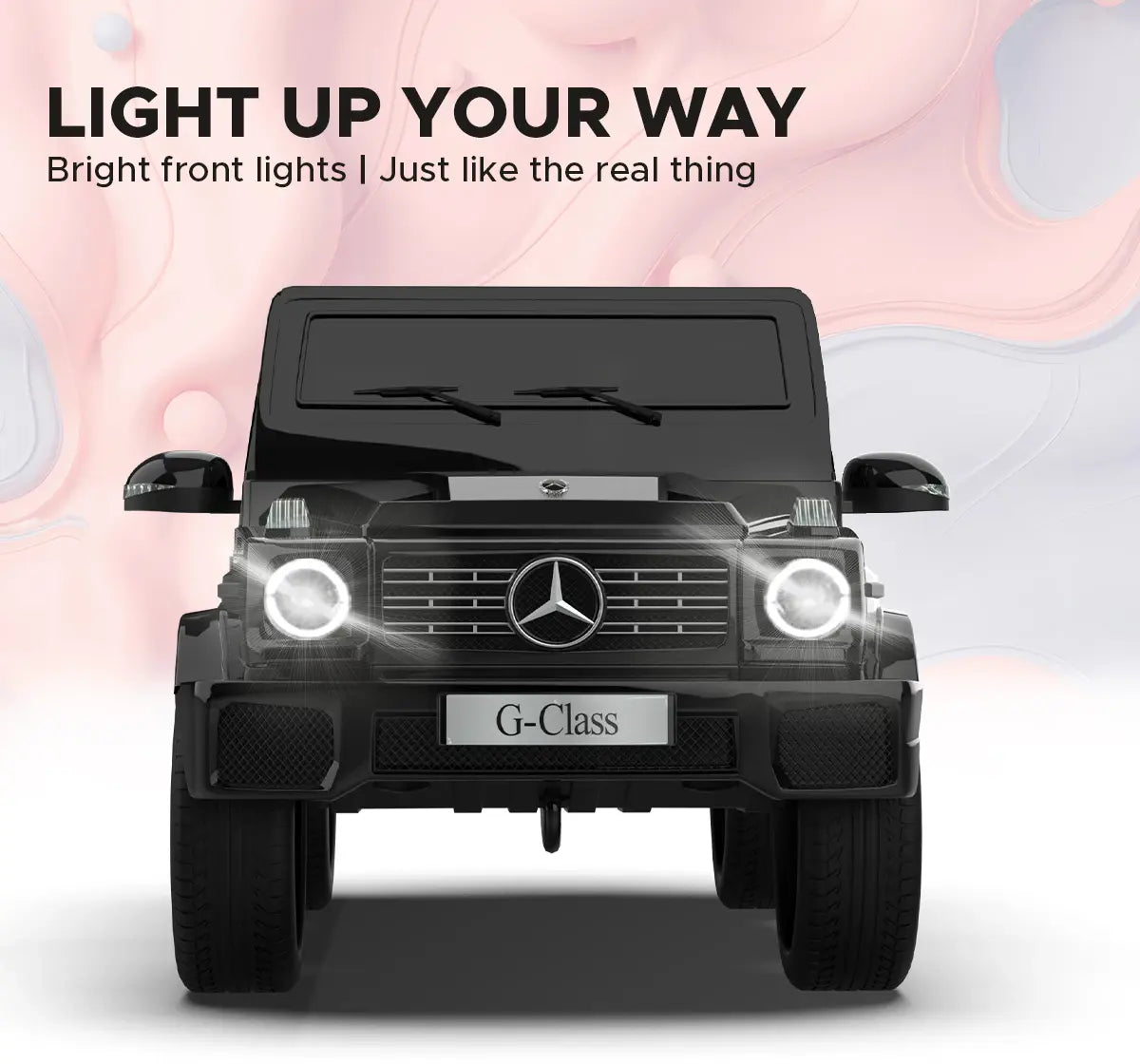Fun Mercedes Benz G-Wagon Ride-On Car, Black, 3Y+