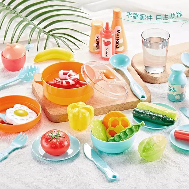 Kitchen Playset for Kids, Kitchen Set for Toddler with Gas Sound & Light, Cooking Stove with Steam,Toy Kitchen Accessories with Running Water,Kitchen Toys for Kids Girls Boys (42 Pcs)