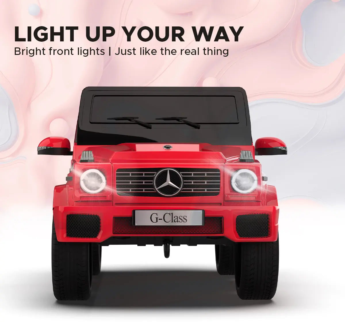 Formula Fun Mercedes Benz G-Wagon Ride-On Car, Red, 3Y+