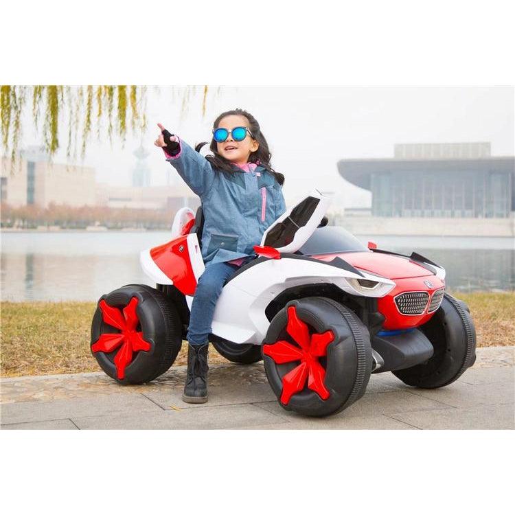 4x4 Big Wheels Electric Jeep In Blue And Red | Ride On Jeep