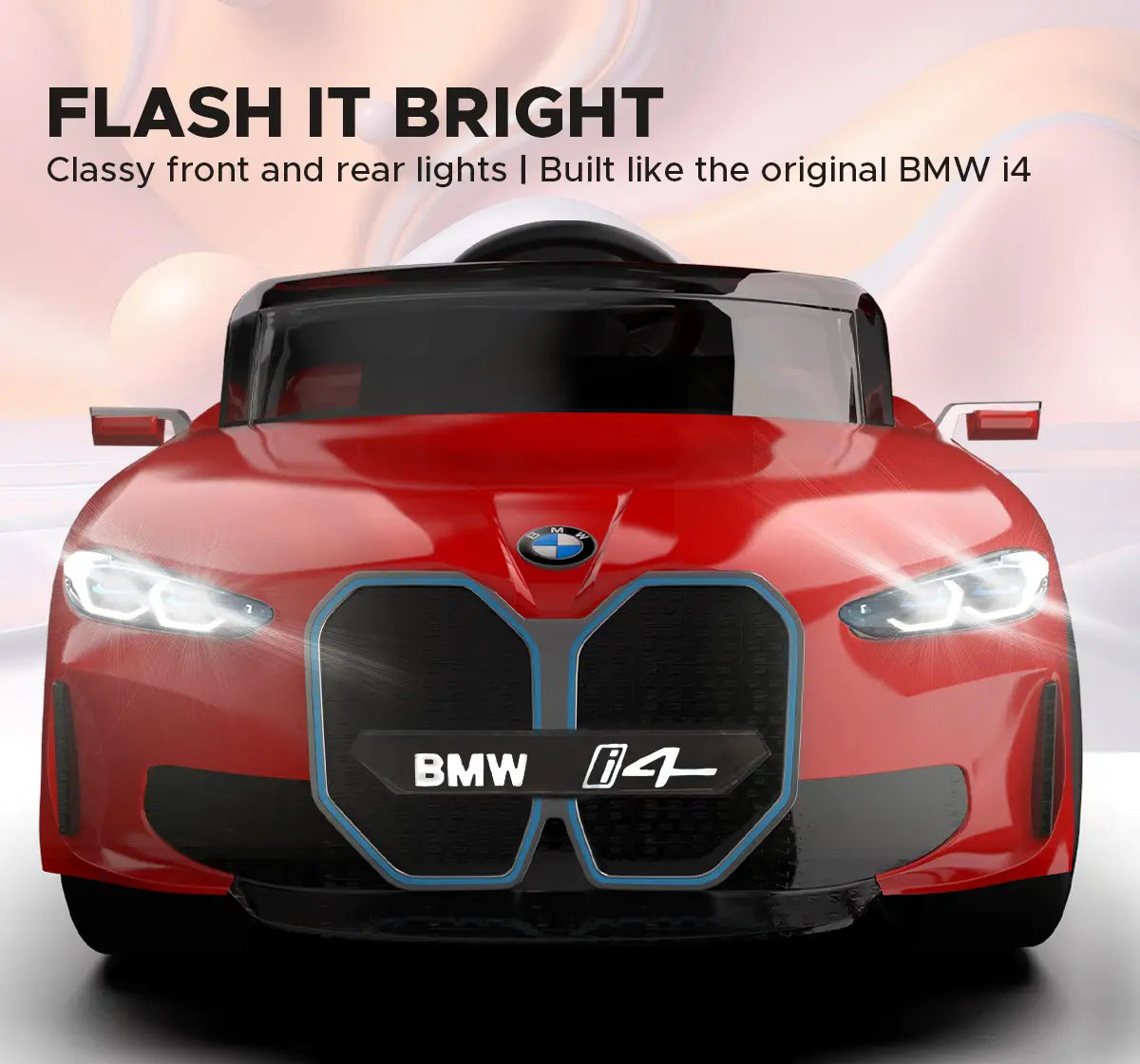 Formula Fun BMW i4 Ride-On Car, Red, 3Y+