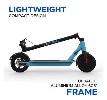 Electric Kick Scooter Foldable Aluminium Alloy Frame, 7.8Ah Battery, 250W Front Hub Motor, Easy Acceleration With Upto 25 Km Range, Blue, 12Y+
