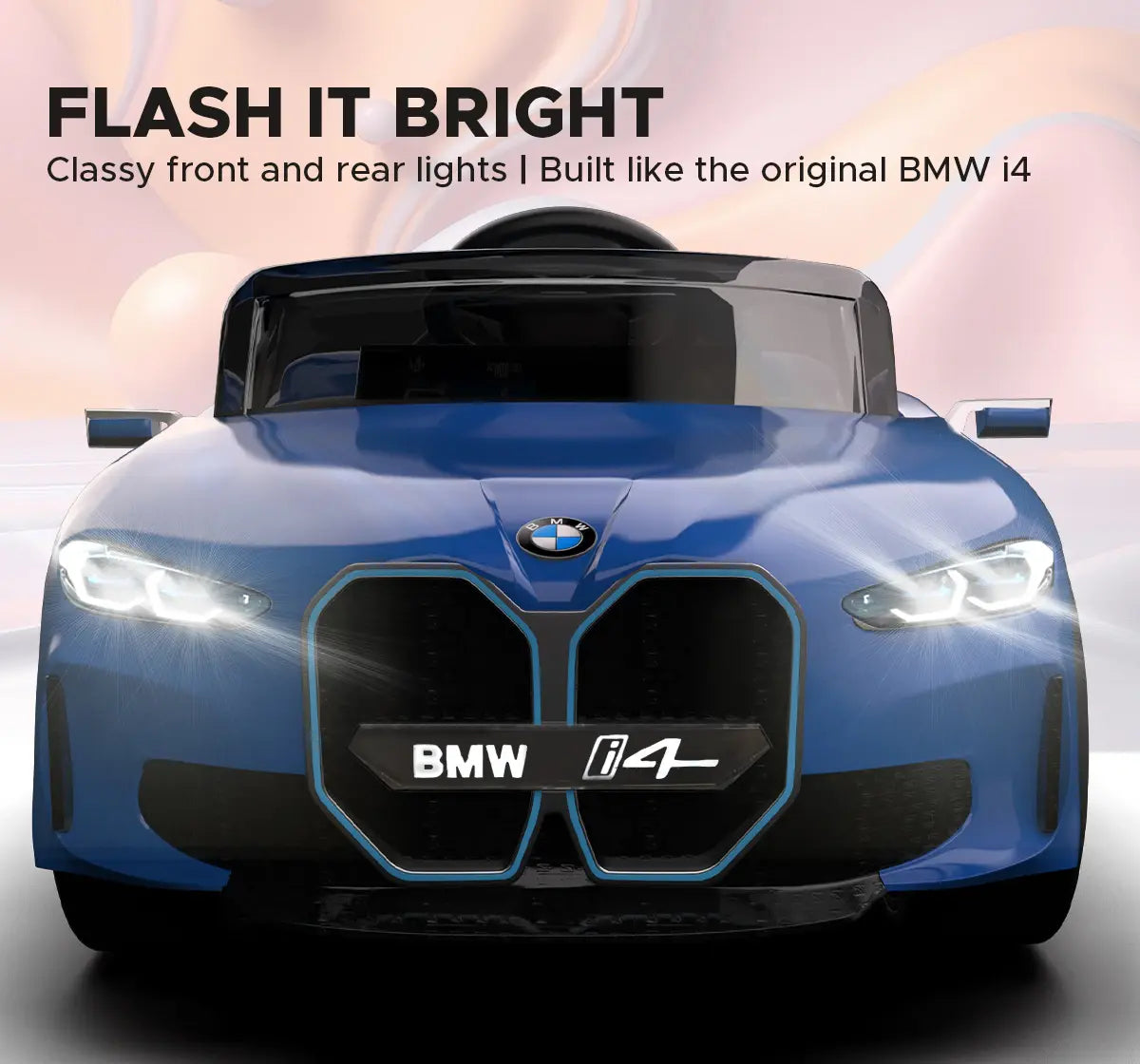 Formula Fun BMW i4 Ride-On Car, Blue, 3Y+