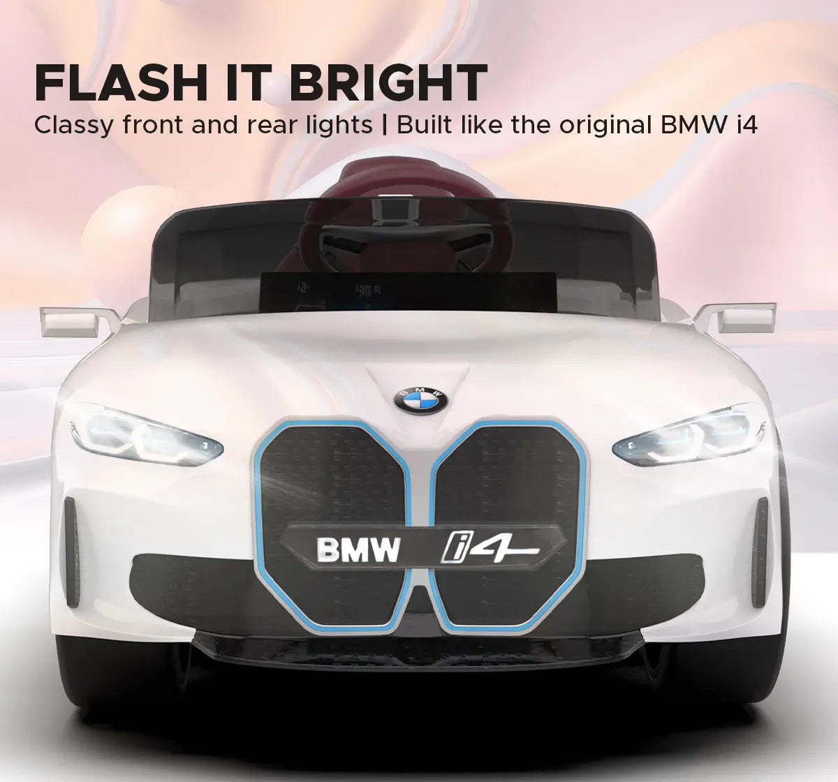 Formula Fun BMW i4 Ride-On Car, White, 3Y+