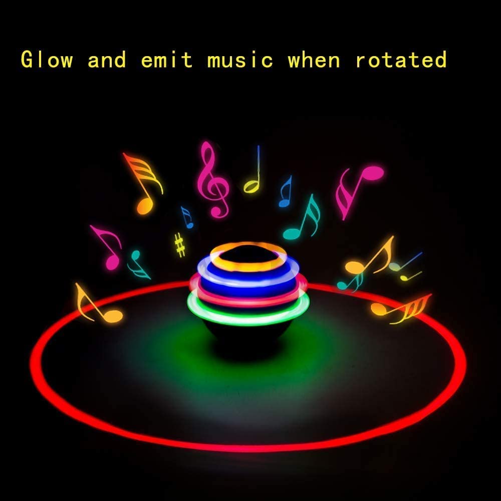Gyro Magic Lattoo Toy for Kids – Musical Light-Up Spinning Top Toy with Sound – Colourful Fidget Spinner Lattu for Boys & Girls Age 3+ – Fun Rotating Toy, Birthday Gift for Kids