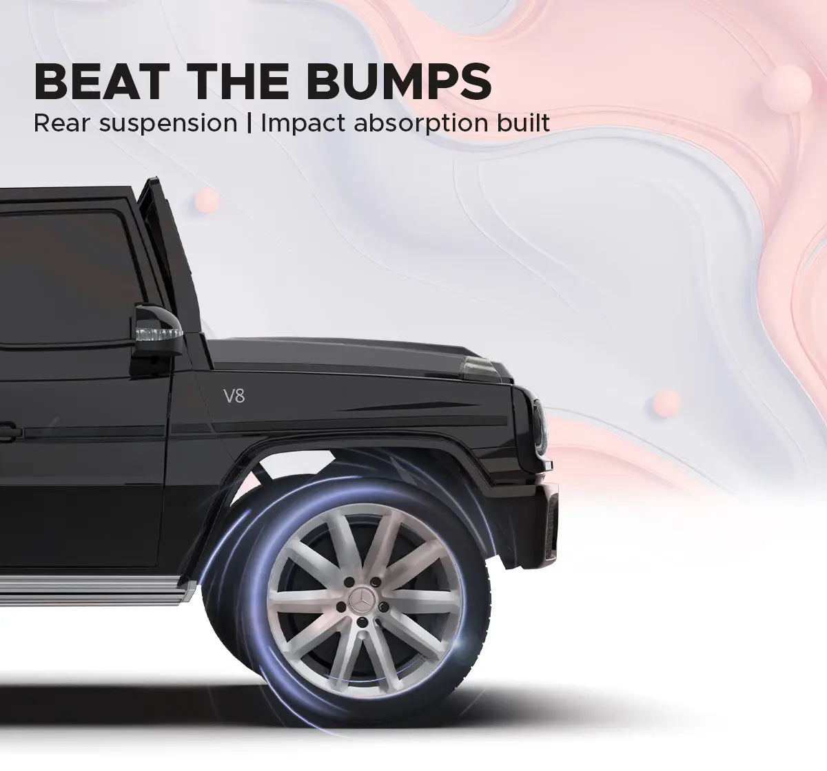Fun Mercedes Benz G-Wagon Ride-On Car, Black, 3Y+