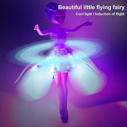 Trendy Sky Dancing Magical Hand Sensor Flying Princess Doll for Girls | Flying Doll Helicopter Princess with 3D Light | Best Outdoor- Indoor Play Toy for Kids Boys Girls & Best for Gift