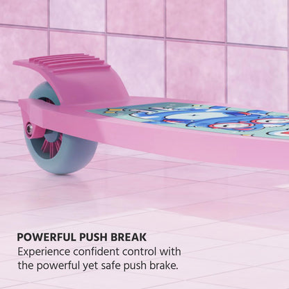 Scooter for Kids 3+ Years - Foldable Kids Scooter with PVC Wheels & Adjustable Height - Kick Scooter Capacity 50Kg- Baby Scooter Toys for 3+ Year Old Boy & Girl - Skate Scooter (Llks18) Pink