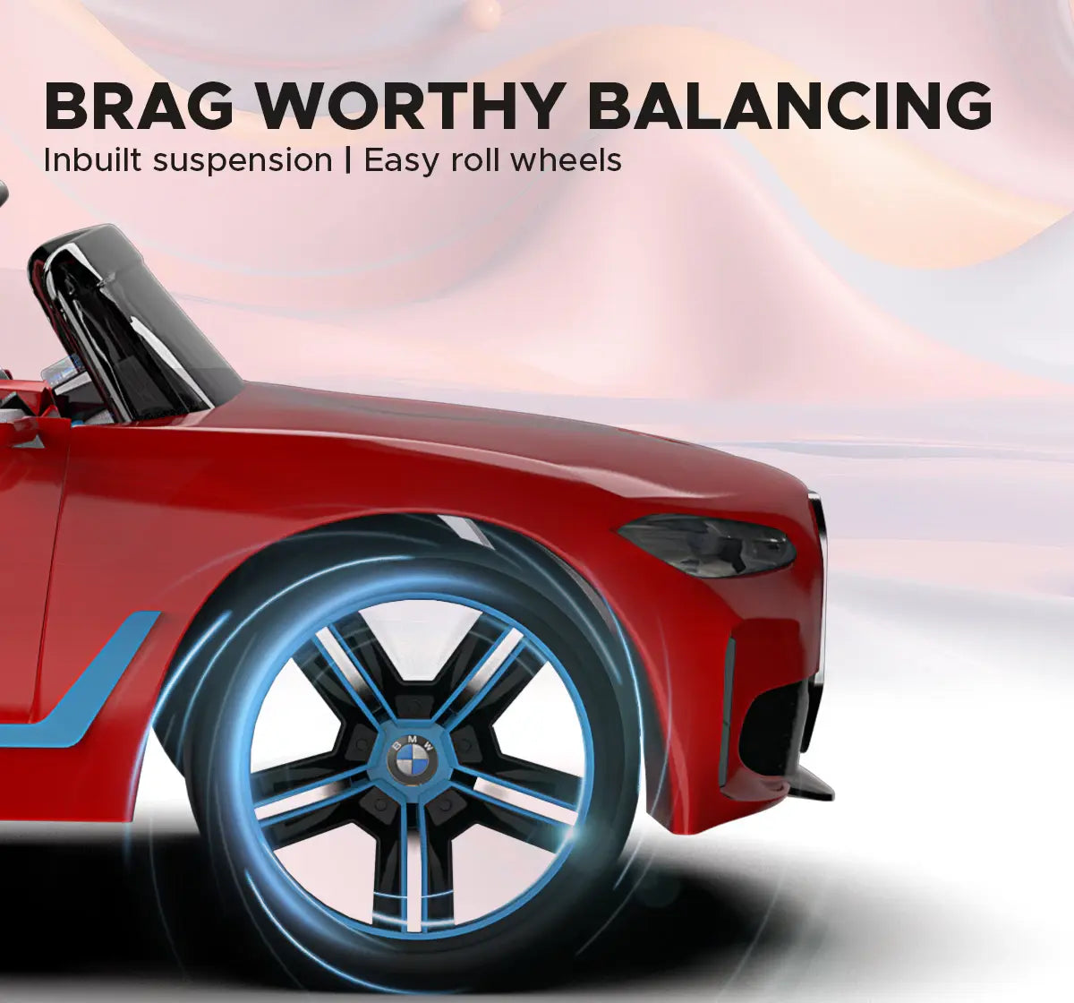 Formula Fun BMW i4 Ride-On Car, Red, 3Y+